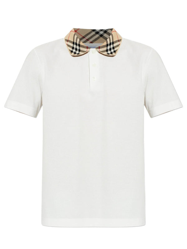 Polo With Check Motif Collar