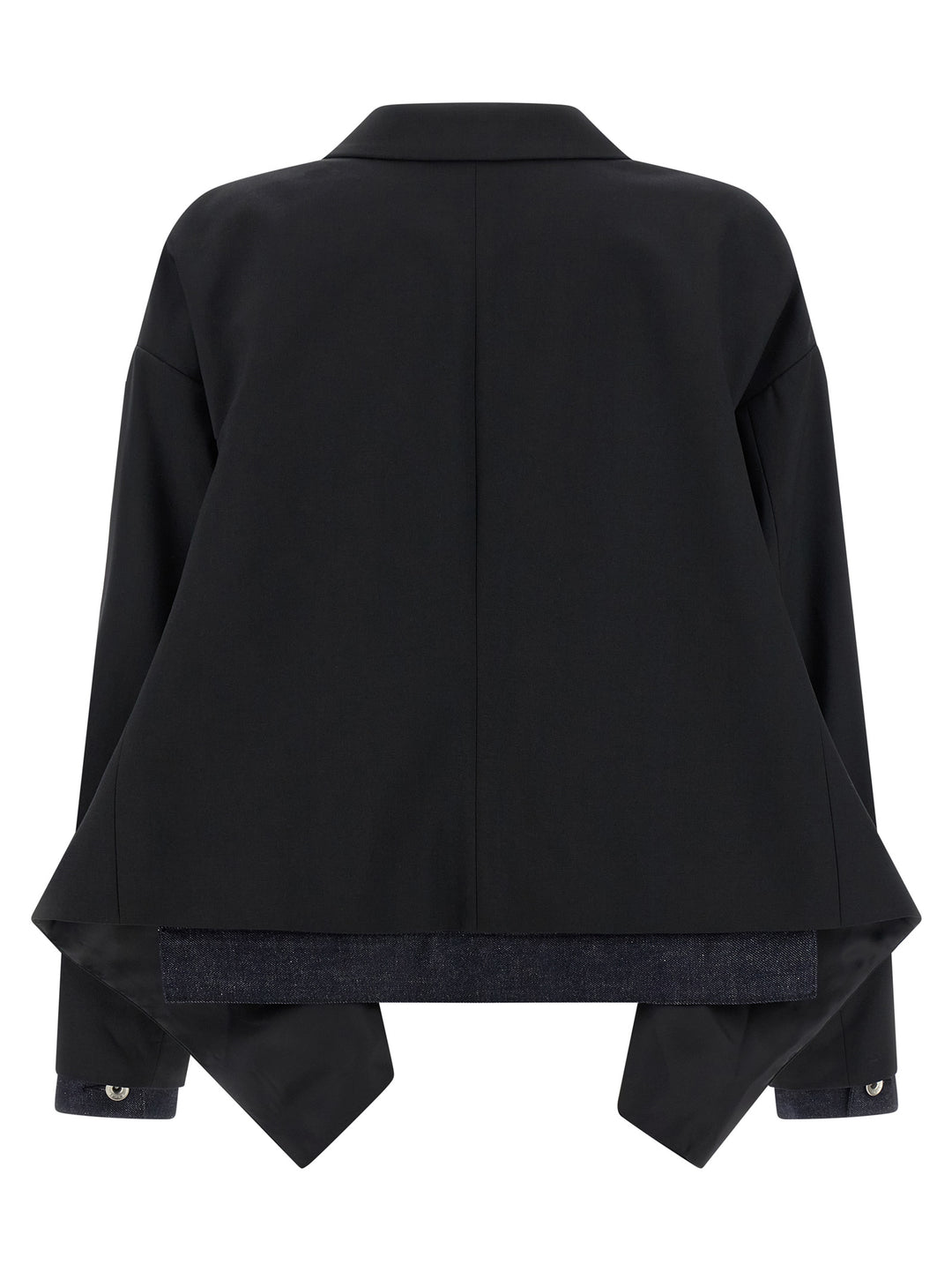Sacai Denim Insert Blazer BlazerS - Black | b231064c5fe5bf65cb9f1a9b9390fadb2e7d5c39