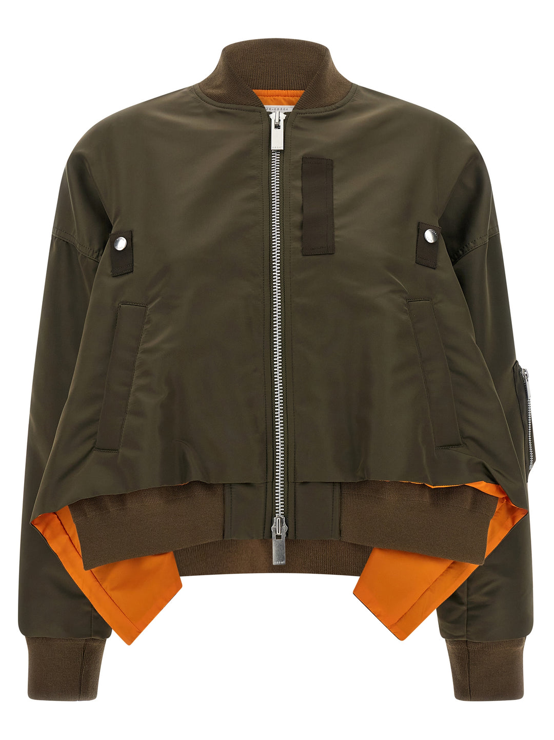 Sacai Asymmetrical Blouson Bottom Puffer Jackets - Green | f01352ff577bb9222dce401171242f3333a4a625