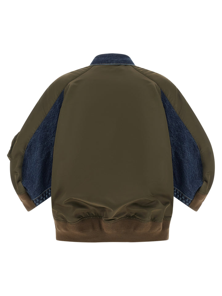 Sacai Hybrid Bomber Jacket Puffer Jackets - Multicolor | a73bbc53af549e04912159584db088bc398b8678