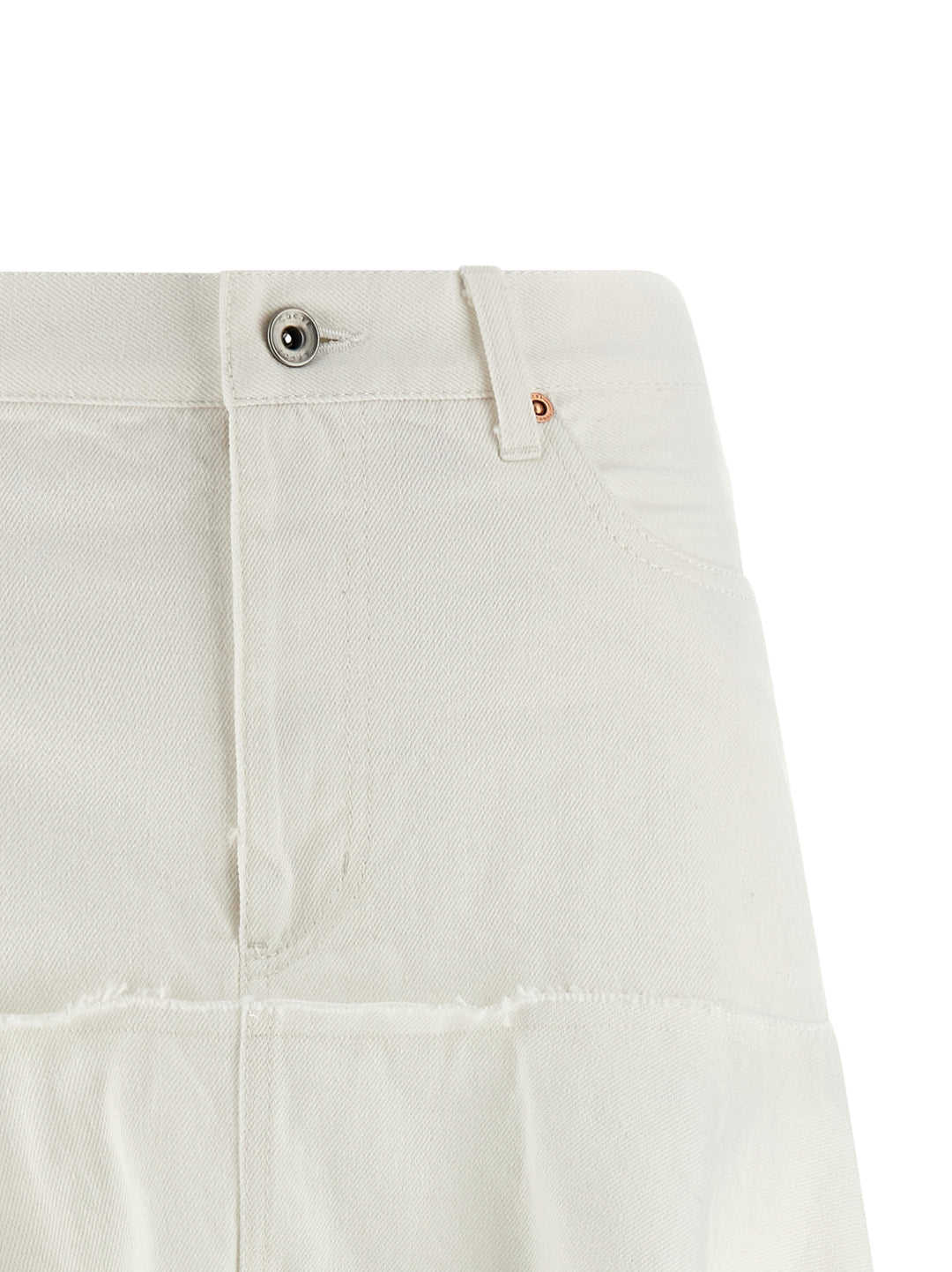 Sacai Satin Denim Skirt Skirts - White | 5a869e4c67f7d295cb3e8d121f66084d2765b640