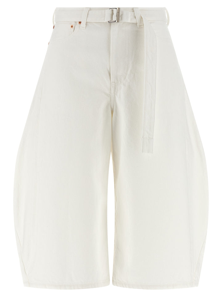Sacai Bemuda Curved Leg Bermuda and Short - White | c6e1060913256c7b9e275eaec59e11f8e373203e