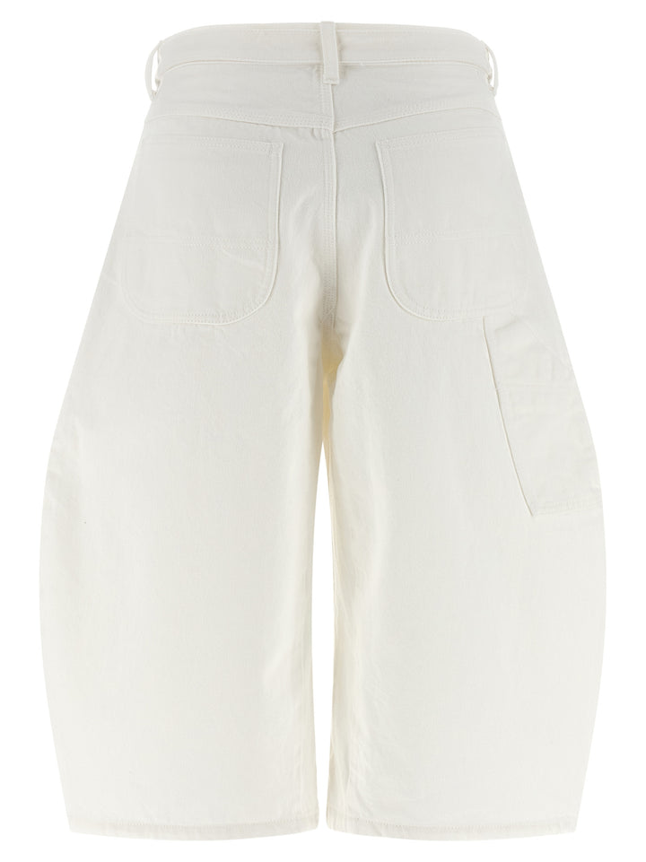Sacai Bemuda Curved Leg Bermuda and Short - White | 29faaa1add393bc2e07b8338216435e008b64c1a