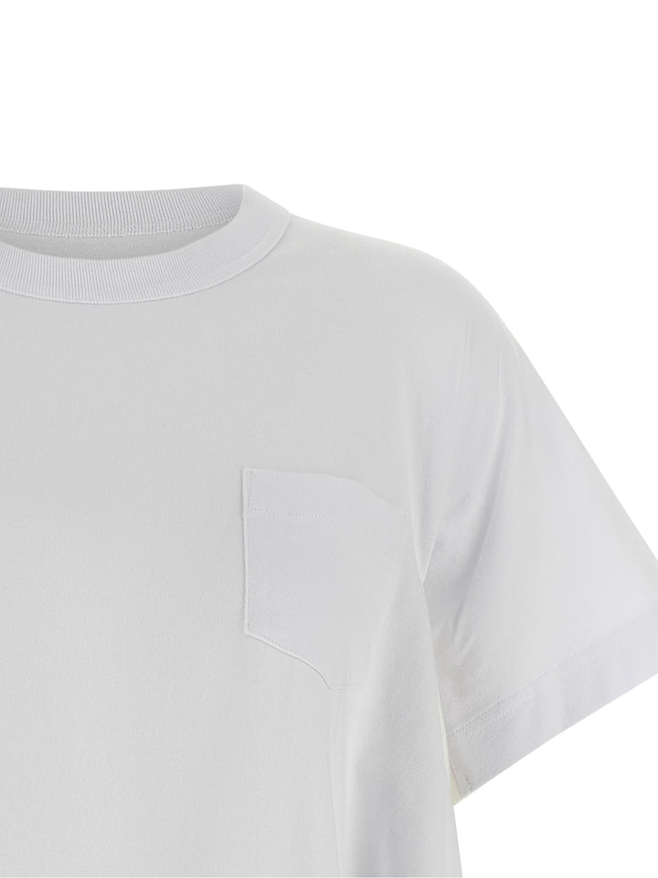 Sacai Denim Insert T-shirt - White | 1e1b3ae33d5c48b15cfdd9cf4bfc53466183bf6f