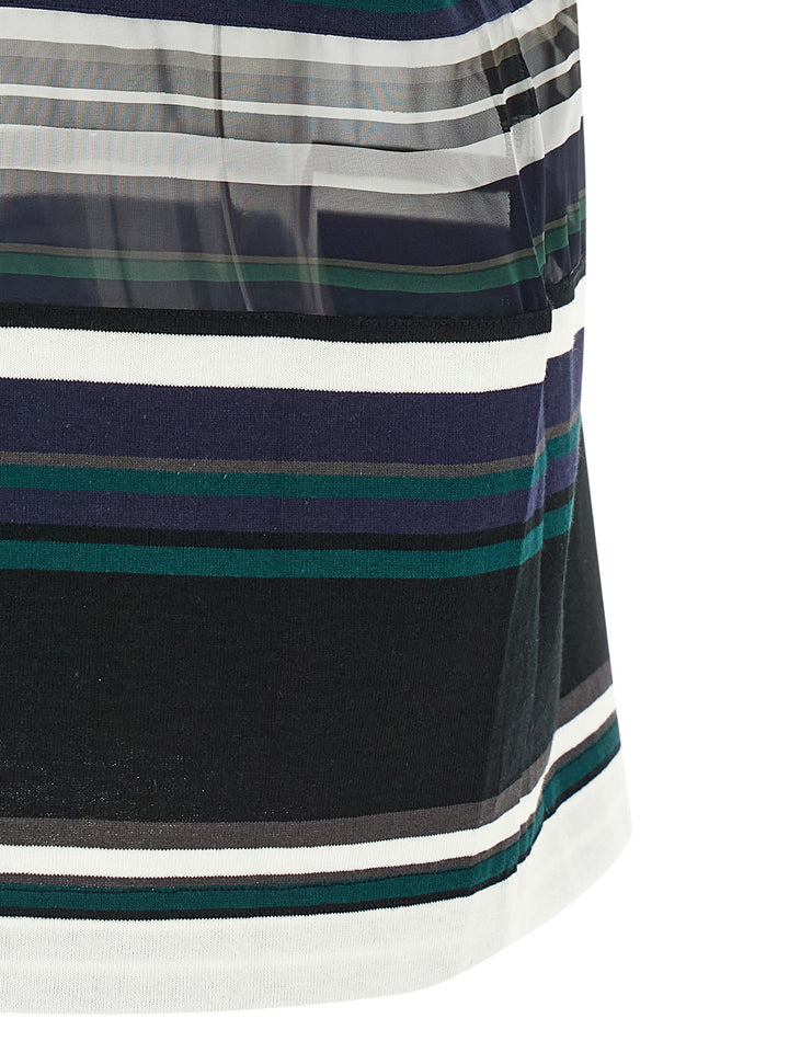 Sacai Organza Insert T-shirt - Multicolor | 9eb665dc49f0465f13683e77fa735c9935c5ad34