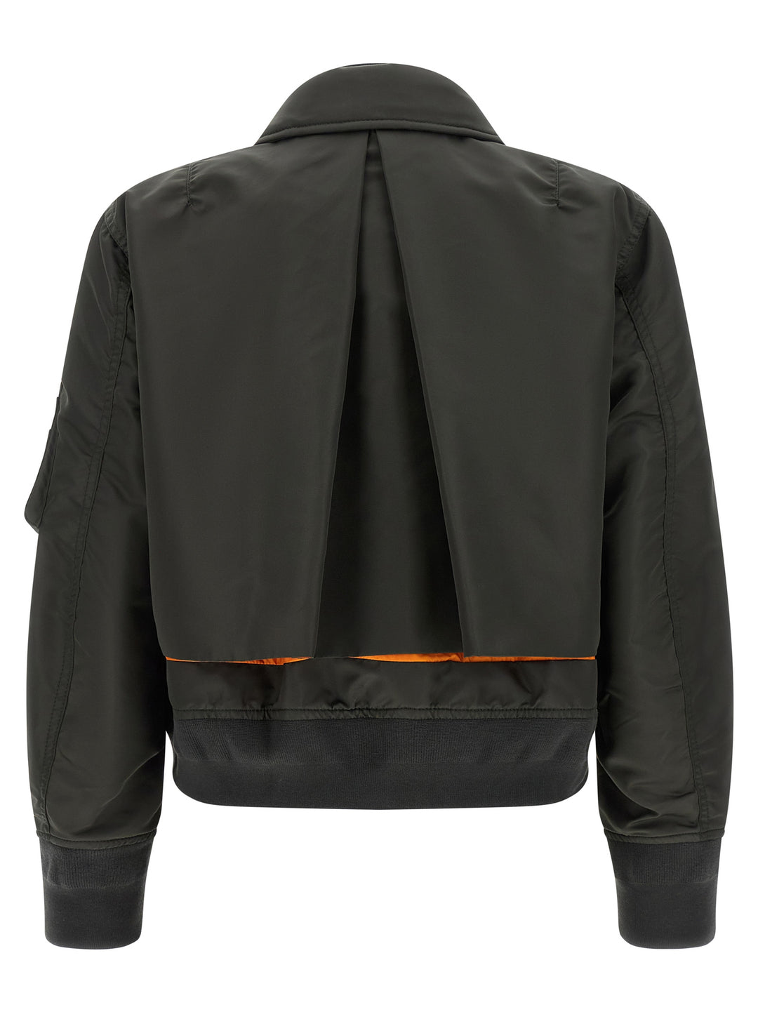 Sacai Double Layer Blouson Puffer Jackets - Green | 94fe519f9f39d35f3305a38d1b1f4c138eac9982