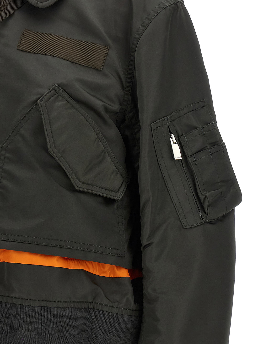 Sacai Double Layer Blouson Puffer Jackets - Green | c3a960c8520001bdaf859c13b2104593ef583643