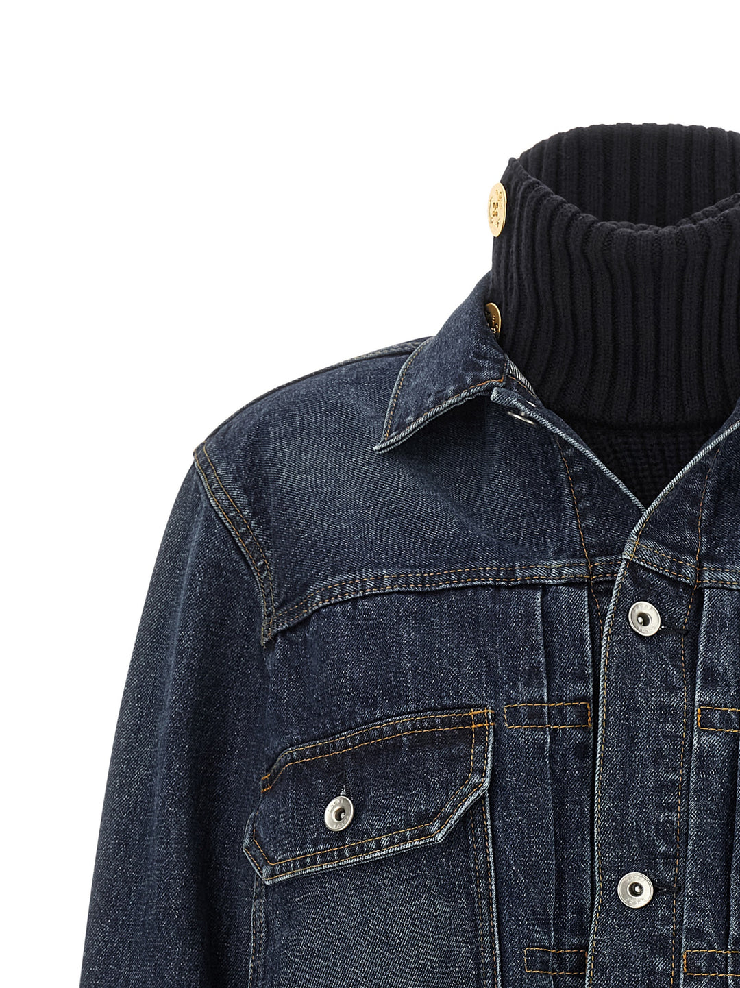 Sacai Hybrid Jacket Puffer Jackets - Blue | 2a54a343adf996c98a881ad73e4ce56201db2613