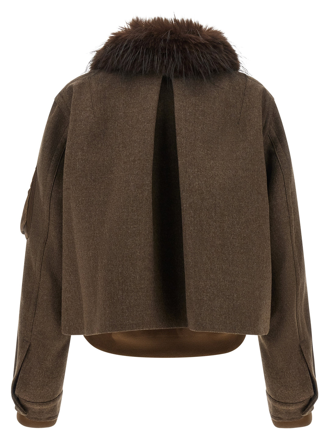 Sacai Double Collar Blouson Puffer Jackets - Brown | a48f39d3253d79917903d8e3e187d274a21af3ad