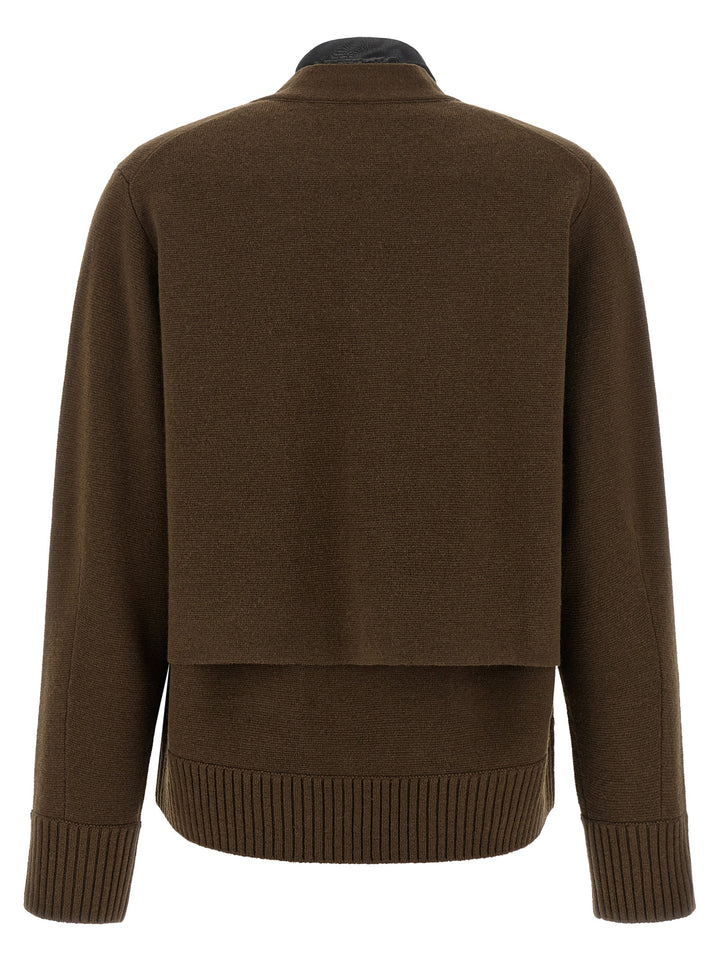 Sacai Cut-Out Cardigan Sweaters and Cardigans - Brown | 72724e17cb71f681e2205810345006be9f6d767d