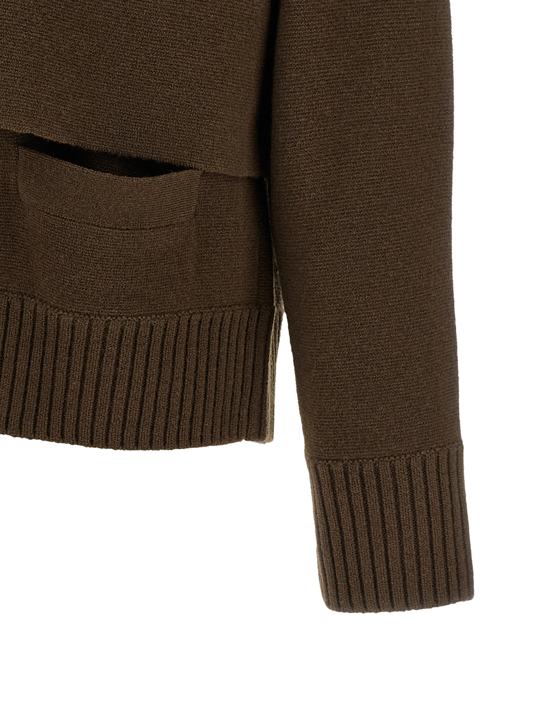 Sacai Cut-Out Cardigan Sweaters and Cardigans - Brown | a5378d8603ee33c8daa3c6318b779cb781a4c065