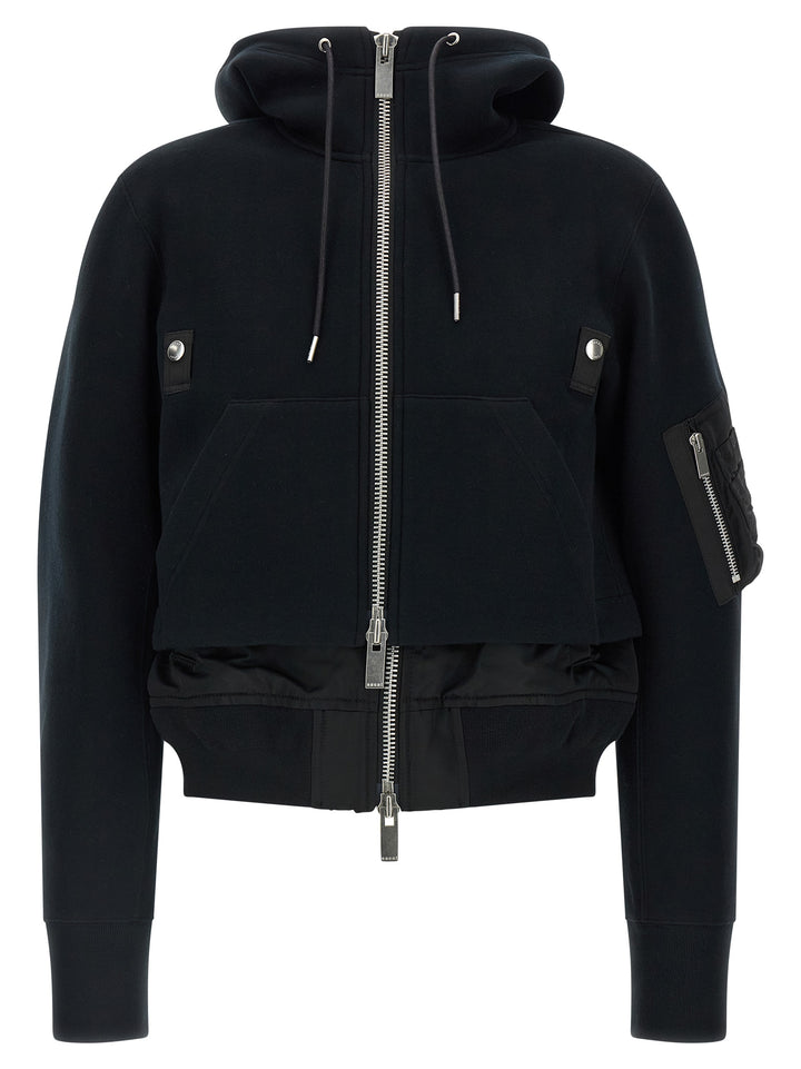 Sacai Sponge Puffer Jackets - Black | a50849e85a59481ed6a9ee0d4c73dba9a6d1e880