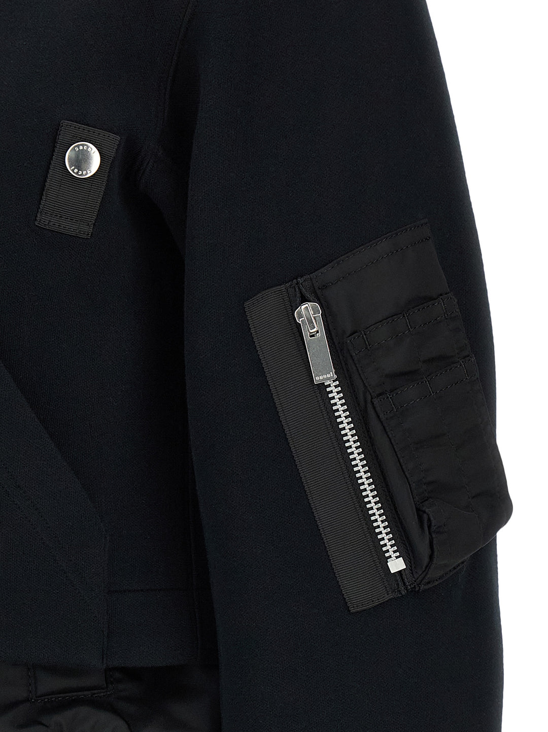 Sacai Sponge Puffer Jackets - Black | 9a82a2773930b43fa1d75dc0383bb8cb130cc9dc