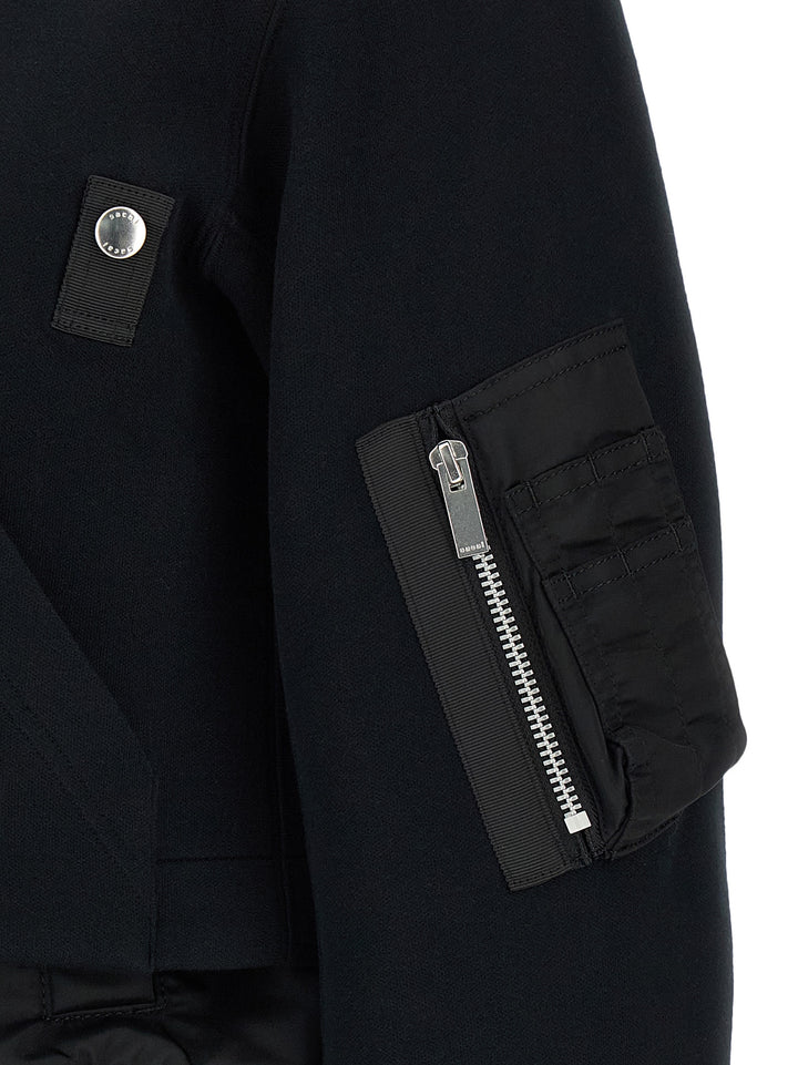 Sacai Sponge Puffer Jackets - Black | 9a82a2773930b43fa1d75dc0383bb8cb130cc9dc