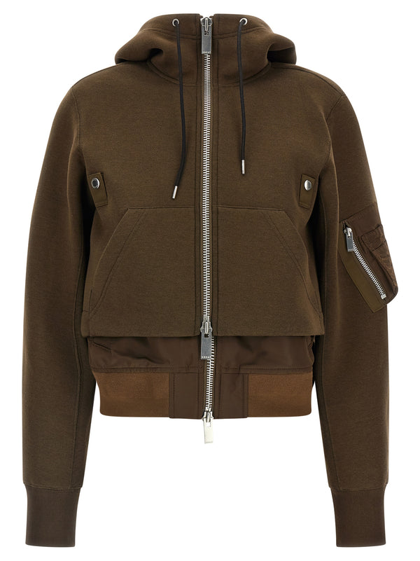 Sponge Puffer Jackets Brown