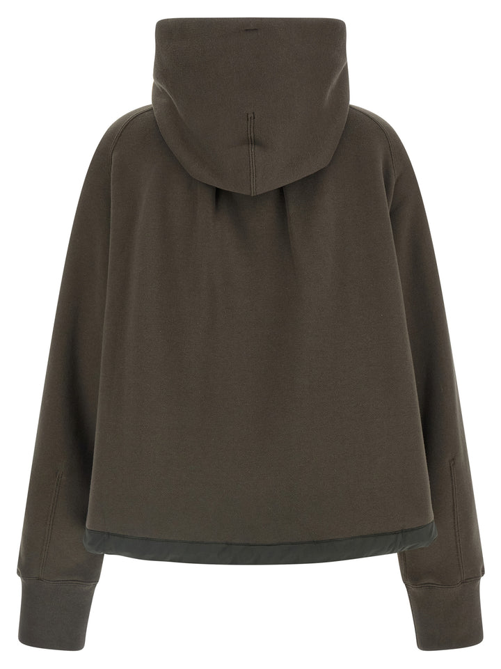 Sacai Cotton Hoodie Sweatshirt - Green | a827a7120867964d6df8a662efe8c84fe47f8478