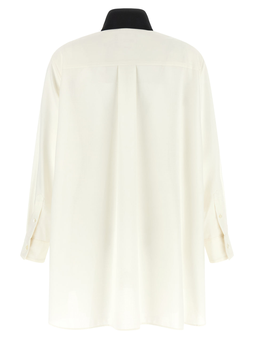 Sacai Hybrid Shirt With Front Panel Model. Shirt and Blouse - White/Black | 7672a00e5ebc7874dc4924fa0d10ab34c9fdd107