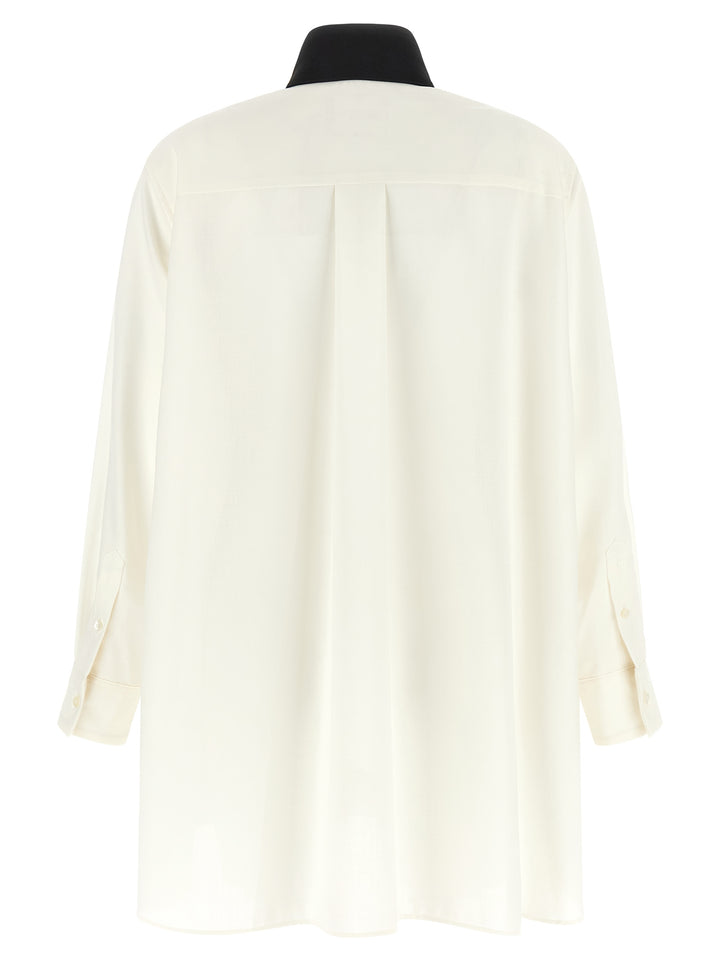 Sacai Hybrid Shirt With Front Panel Model. Shirt and Blouse - White/Black | 7672a00e5ebc7874dc4924fa0d10ab34c9fdd107