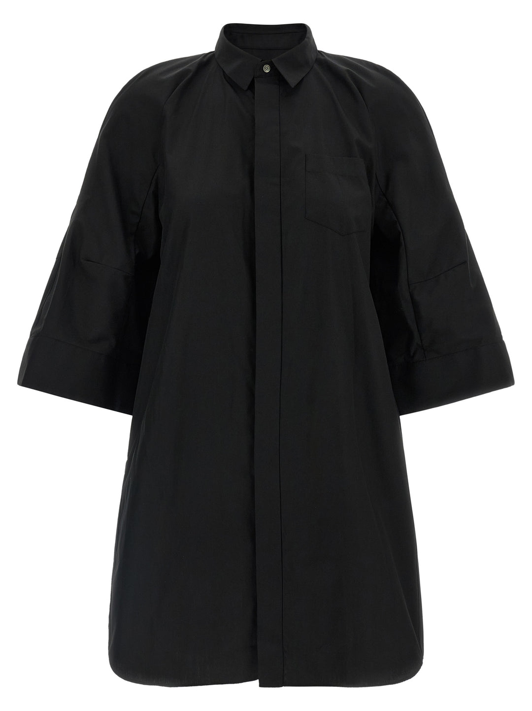 Sacai Chemisier Dress With Wide Sleeves Dresses - Black | a3ef5be4505cd70751b66be4b838a0f518e247a7