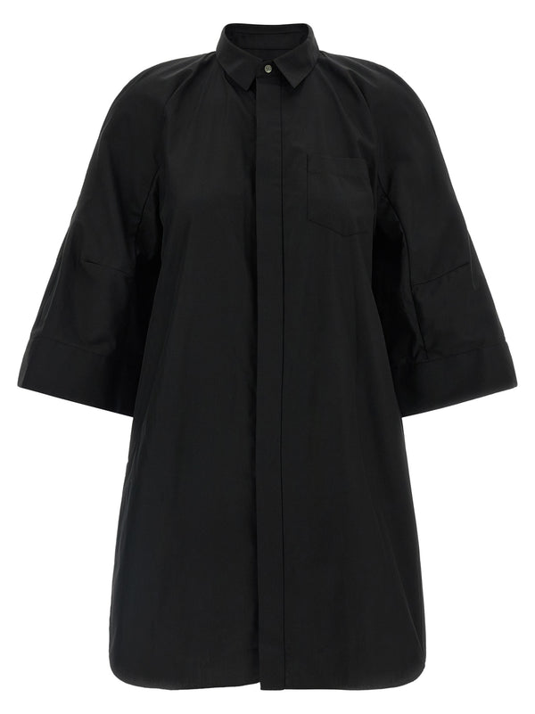 Chemisier Dress With Wide Sleeves Dresses Black