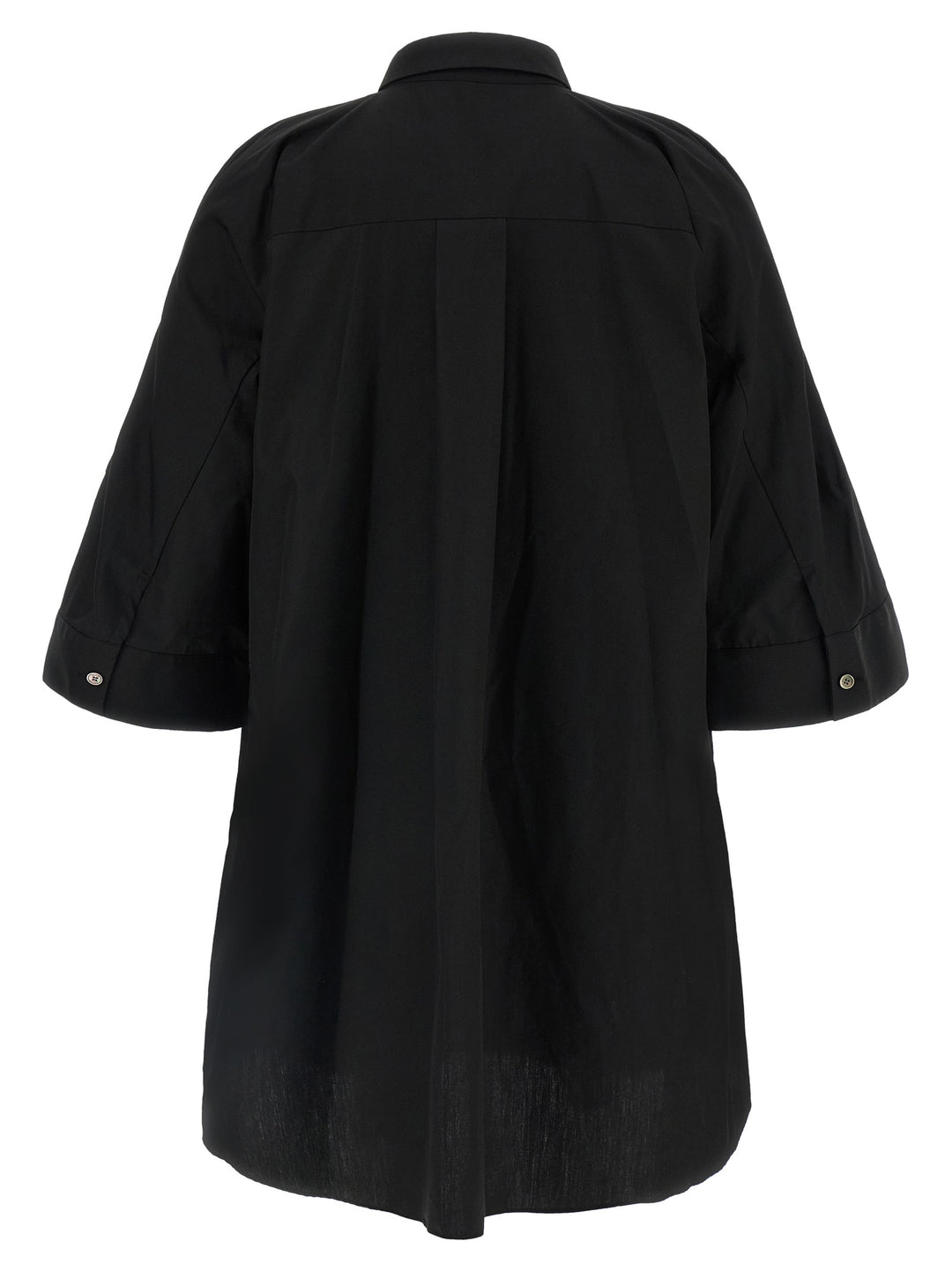 Sacai Chemisier Dress With Wide Sleeves Dresses - Black | 57a3366653a6741ab4b6efe2ebfccb2864812dc3