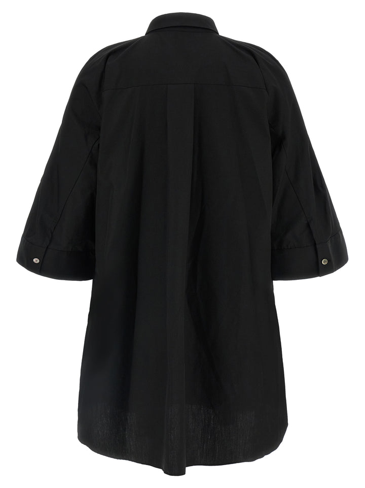 Sacai Chemisier Dress With Wide Sleeves Dresses - Black | 57a3366653a6741ab4b6efe2ebfccb2864812dc3