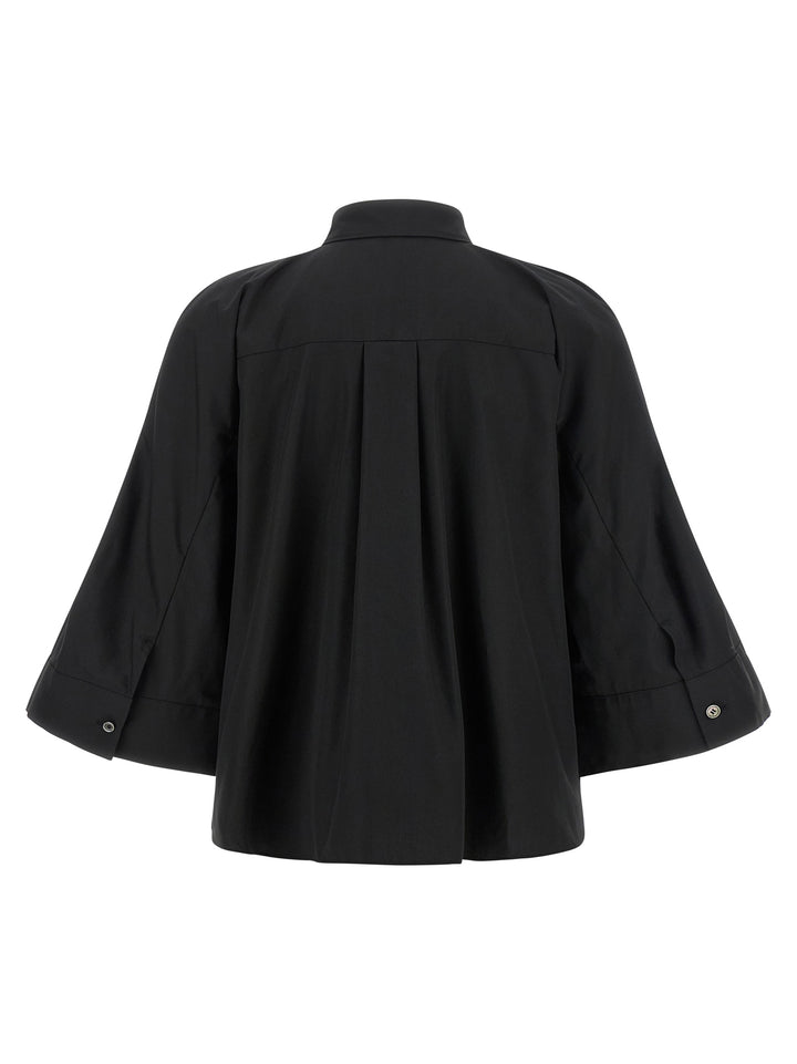 Sacai Poplin Shirt With Wide Sleeves Shirt and Blouse - Black | 00412a466f0e98dbcb58520632a972024f5ba012