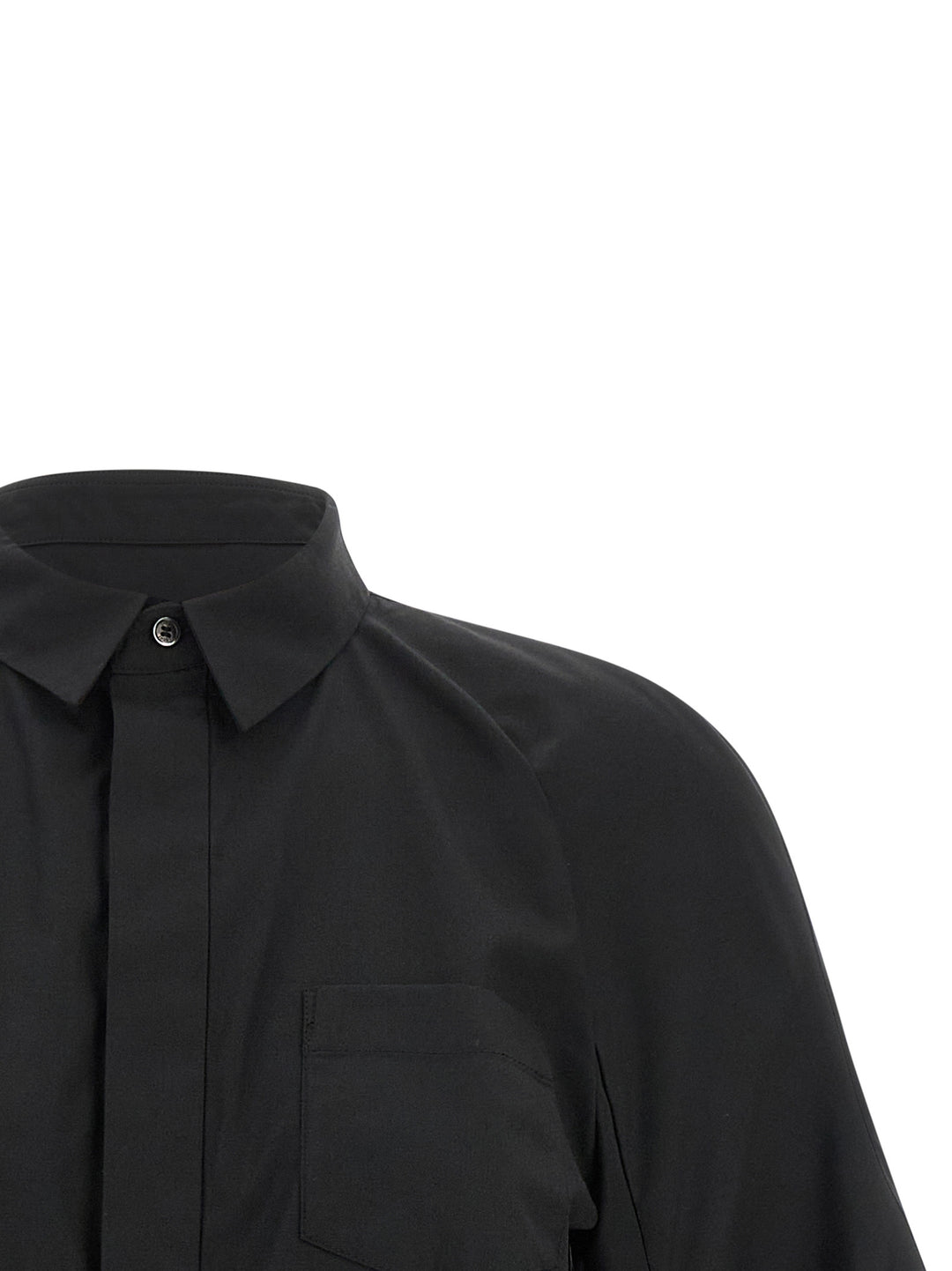 Sacai Poplin Shirt With Wide Sleeves Shirt and Blouse - Black | 24acf31d20fe66dfa33cf5c8bc95780bec2dfcaf