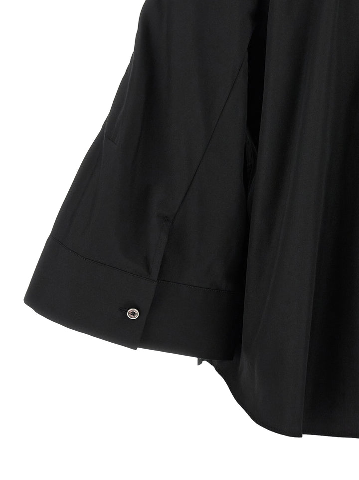 Sacai Poplin Shirt With Wide Sleeves Shirt and Blouse - Black | d2559b8224075454f3a9f7ed709f4a5ae671a68b