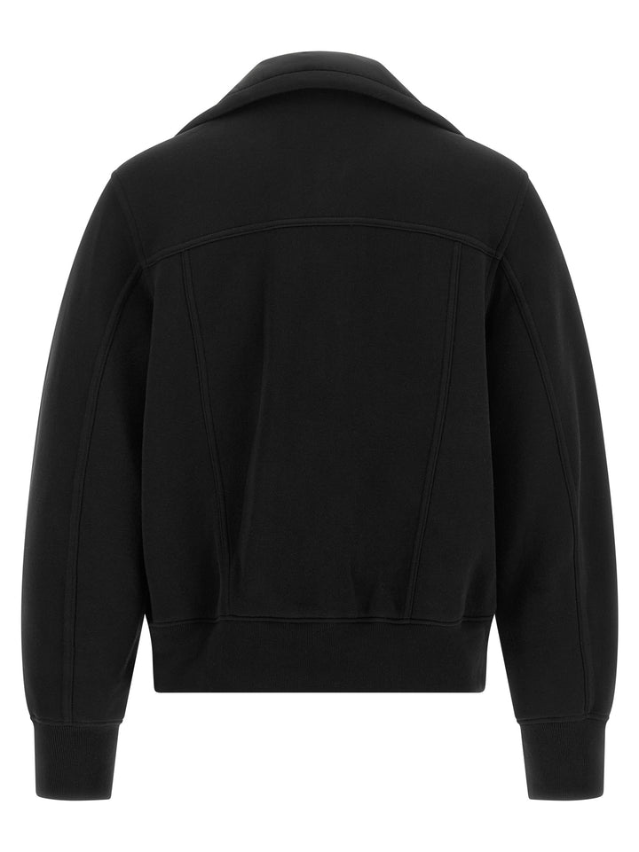 Sacai Terry Cloth-Effect Fabric Jacket Puffer Jackets - Black | 4e863b8b6d32e6ba6a04a3a00d699ebf97a4886c
