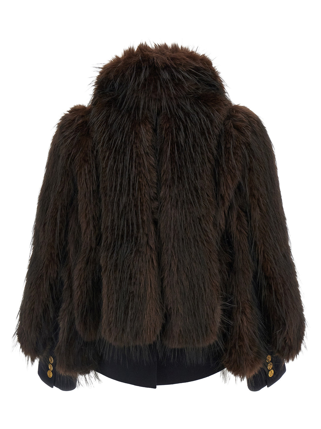 Sacai Jacket With  Inserts Fur - Brown | 163581501553634b04c74bc35be44ced8a6f5f65