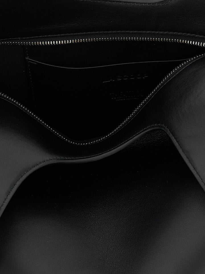 The Attico La Scoop Medium Shoulder Bags - Black | a4b57829001ff82e9977107cf15318fdc7845381