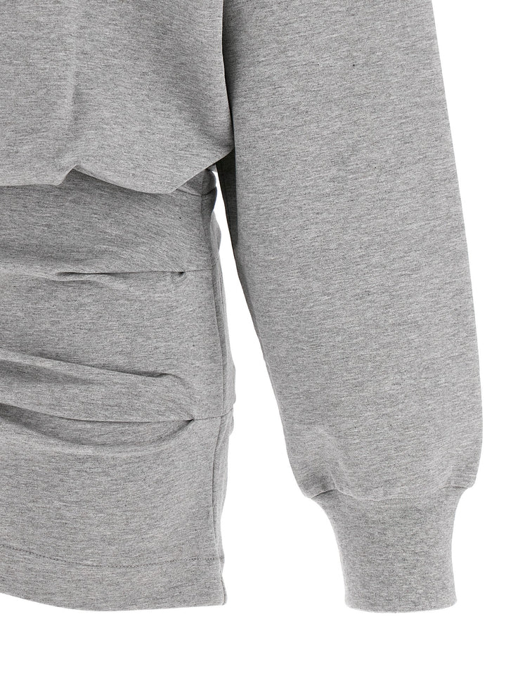 The Attico Mélange Sweatshirt Dress Dresses - Gray | 8e09f9b2af181491b776b9aeb8a8f0510fd07b3e
