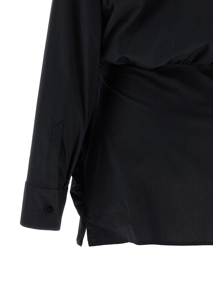 The Attico Double Layer Shirt Dress Dresses - White/Black | beb5994bbc0a3de566a0b624f9496499628be485