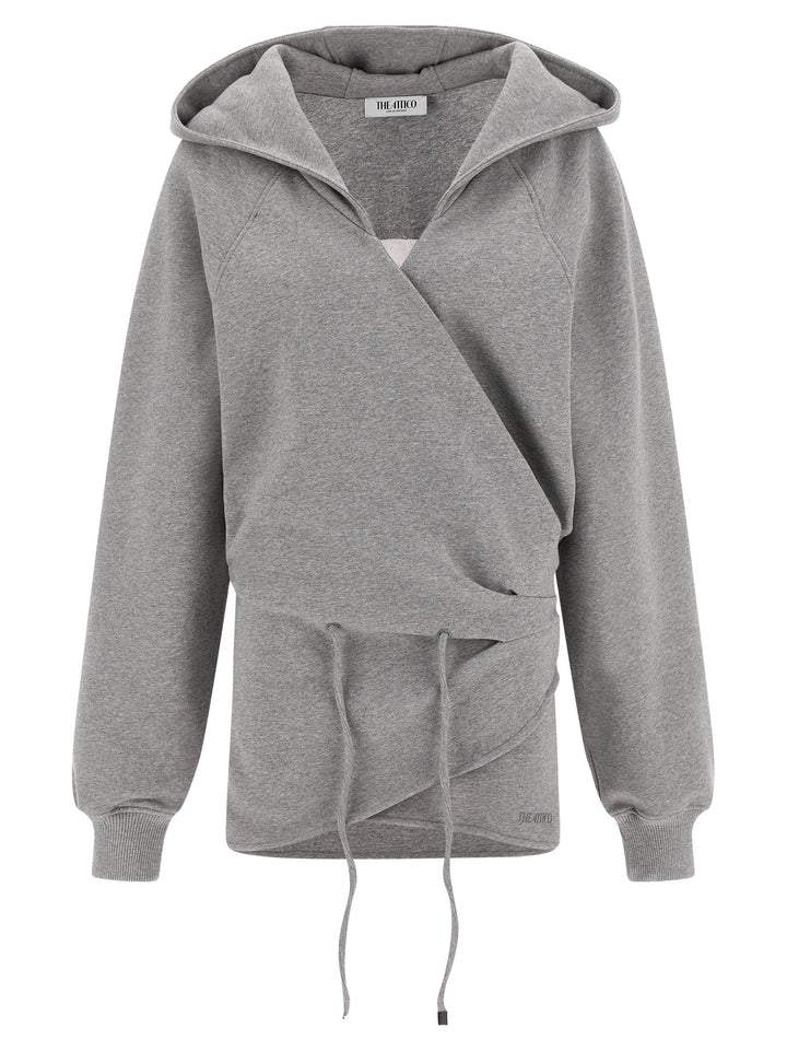 The Attico Hooded Dress Dresses - Gray | a81b887a48be22a3c000e0d84f904f252344060f