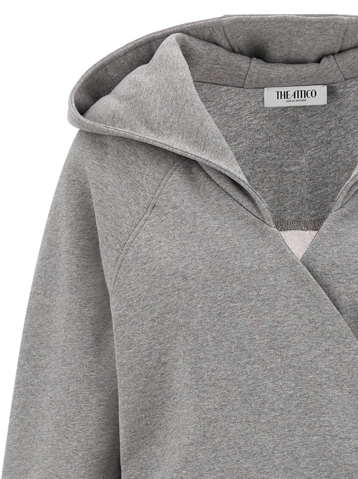 The Attico Hooded Dress Dresses - Gray | 49e7e4980891ed3ef65083c1c4b97bda072f685a