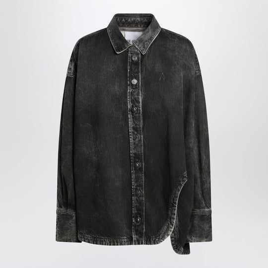 Black Washed Denim Shirt