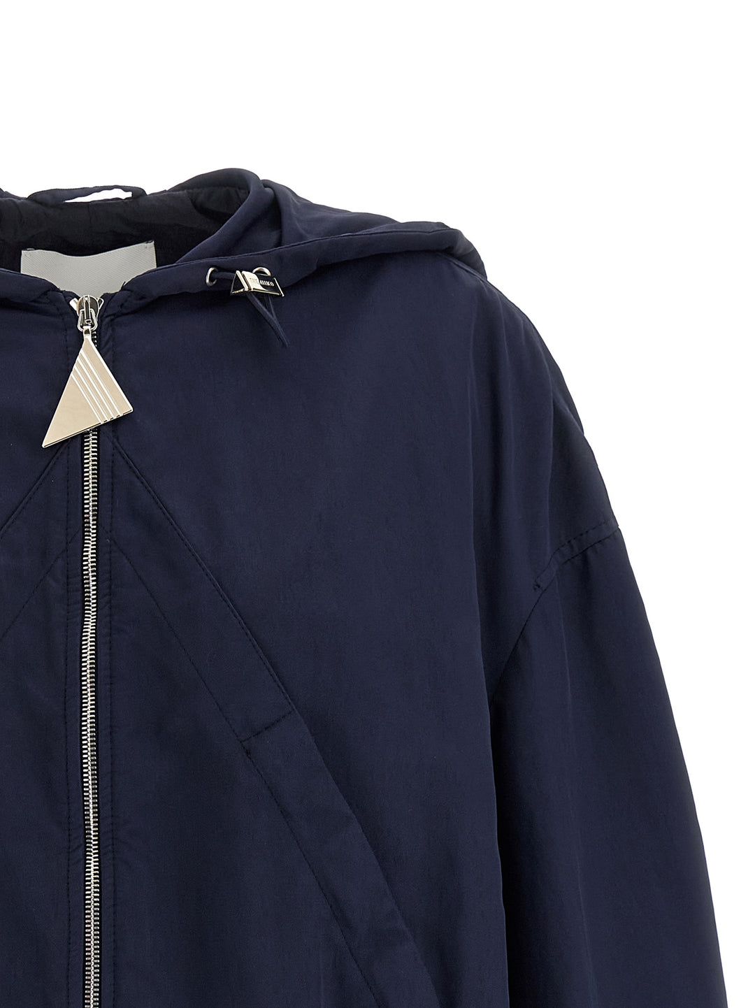 The Attico Hooded Bomber Jacket Puffer Jackets - Blue | 569e5862ba96762ce3110bc9f573616afb574022