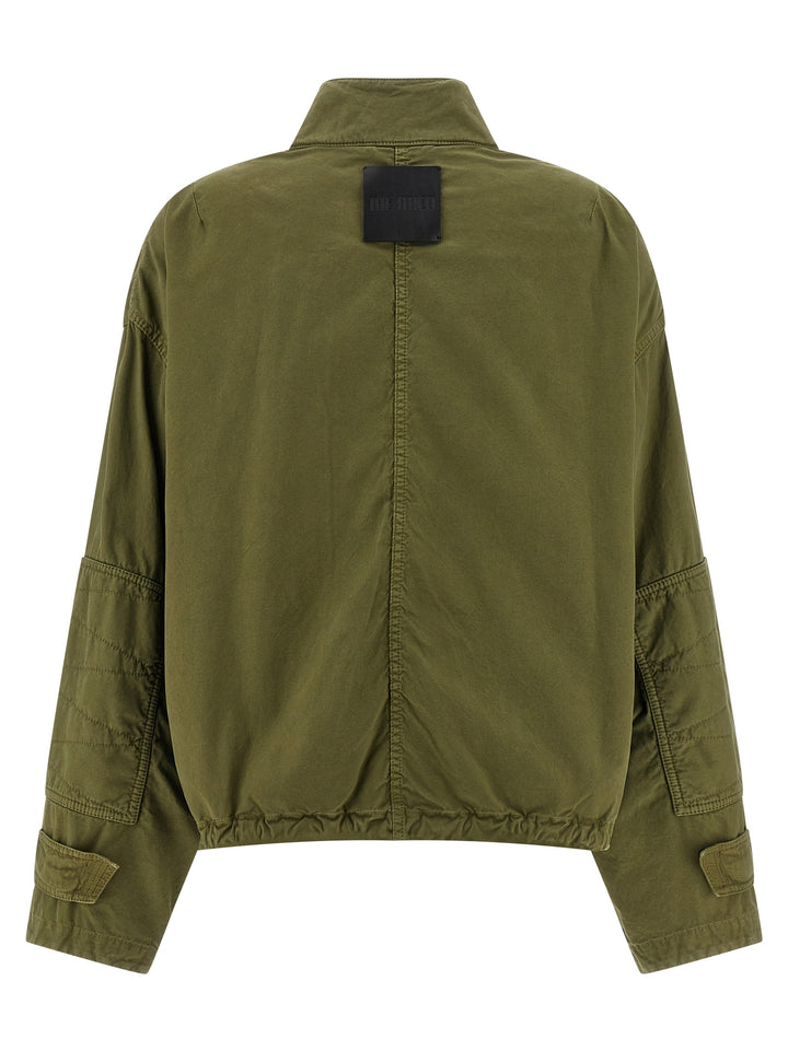 The Attico Canvas Bomber Jacket Puffer Jackets - Green | 5b47e3f976b53fbb5024ce8adcfc6c91319461d4