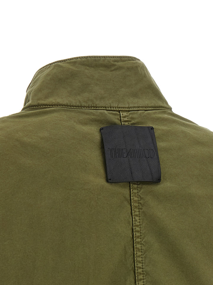 The Attico Canvas Bomber Jacket Puffer Jackets - Green | 7e436918542eb0711e2e344af60ce50fbb9e0b5e