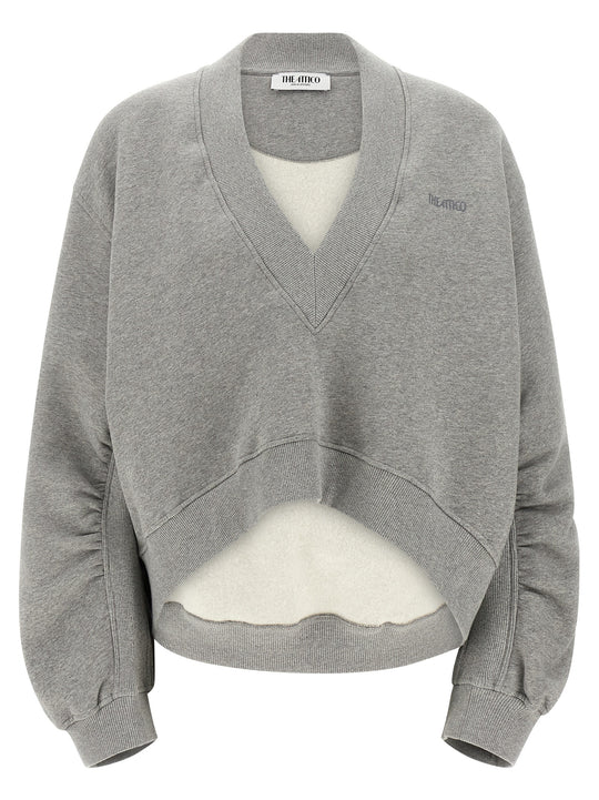 Logo Embroidery Sweatshirt Gray