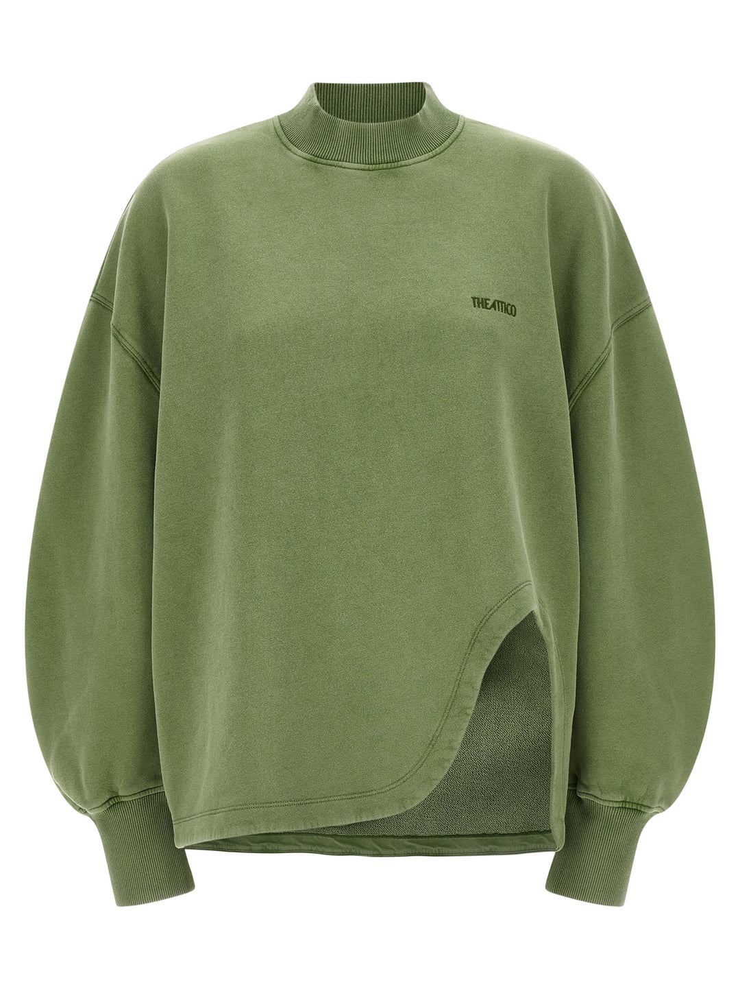 The Attico Shaped Slit Sweatshirt - Green | 00a5f5ac6af4e3a05231877328894903cd2a4cd0