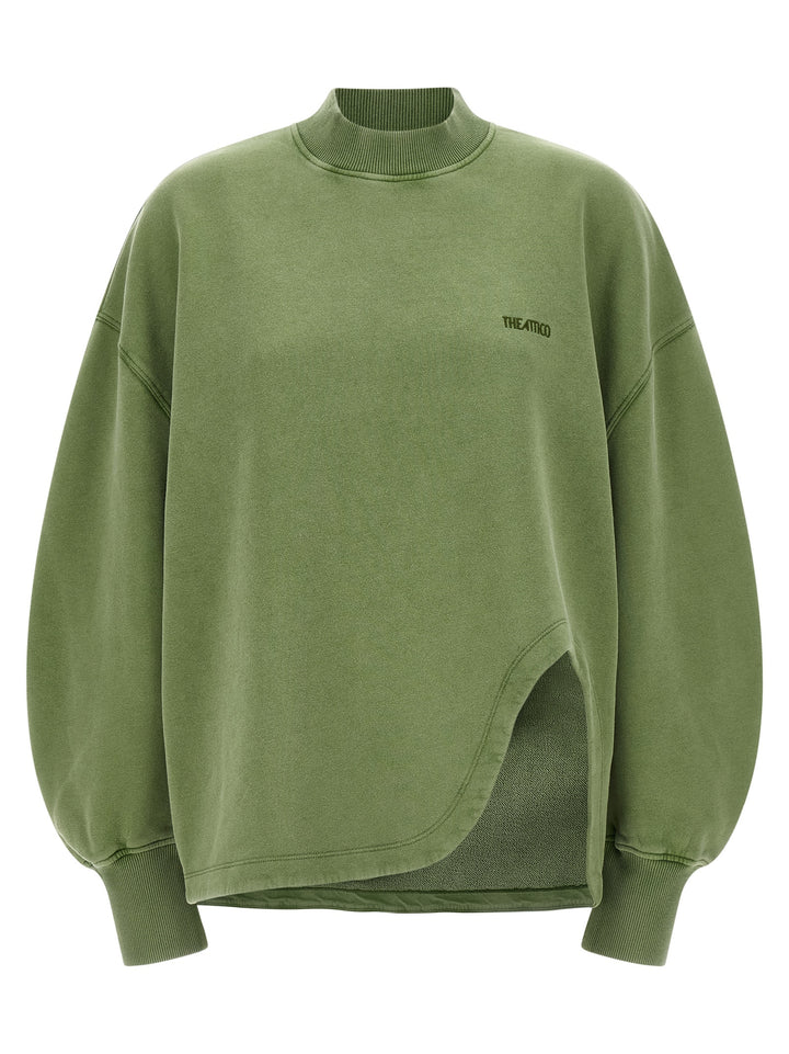 The Attico Shaped Slit Sweatshirt - Green | 00a5f5ac6af4e3a05231877328894903cd2a4cd0