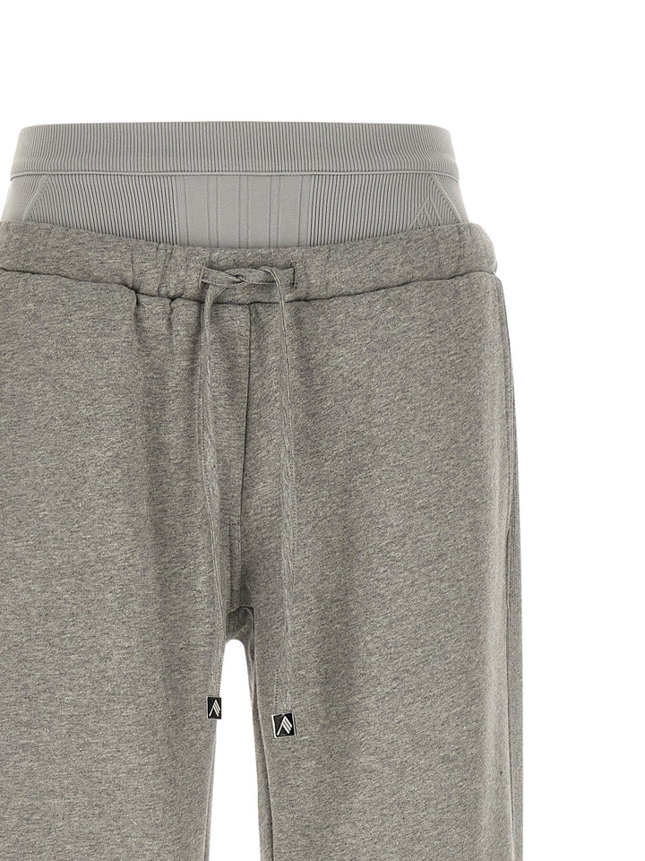 The Attico American Fleece Joggers Pants - Gray | 984a382dc2c97ebb0e75b843b588a56a590c2ef9