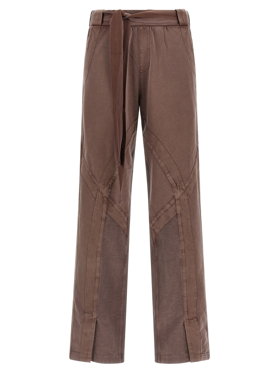 The Attico Front Split Pants - Brown | 208fae6ac401e2ab6e7092334bcd32fe5ca84174