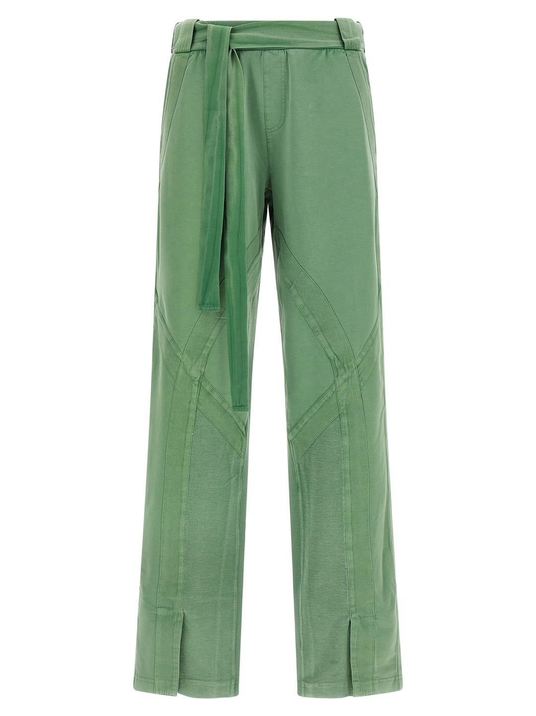 The Attico Front Split Pants - Green | 462b457603545f2b16098cbff9dbff3a5615465f