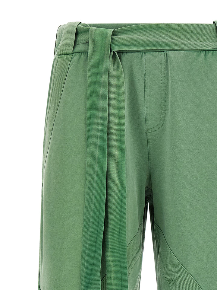 The Attico Front Split Pants - Green | fcfb73aca66c8238a6e8503311a9612593ee5c98