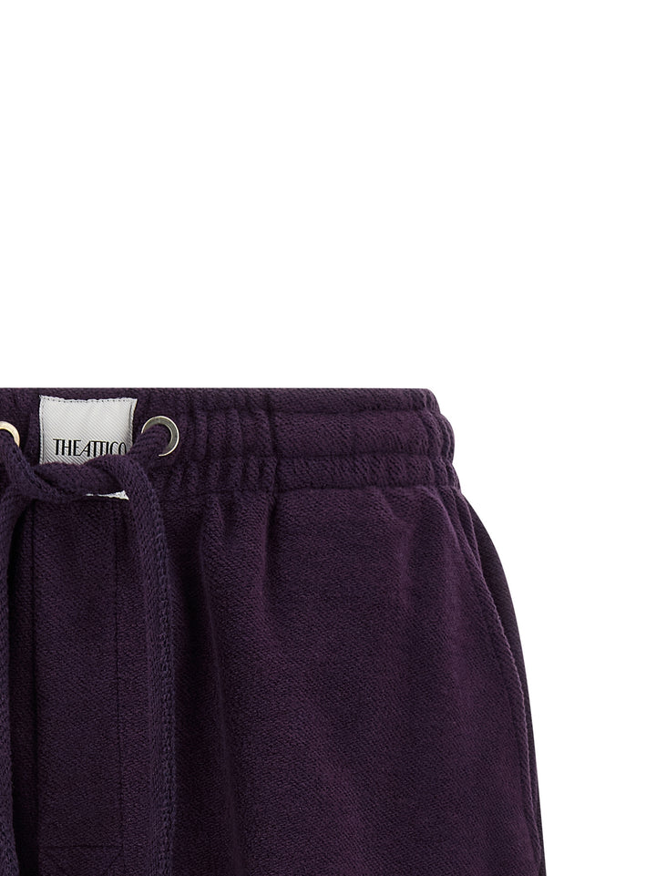 The Attico American Fleece Shorts Bermuda and Short - Purple | 6da071285ed6738179f1ba56fc6fcda47da80754
