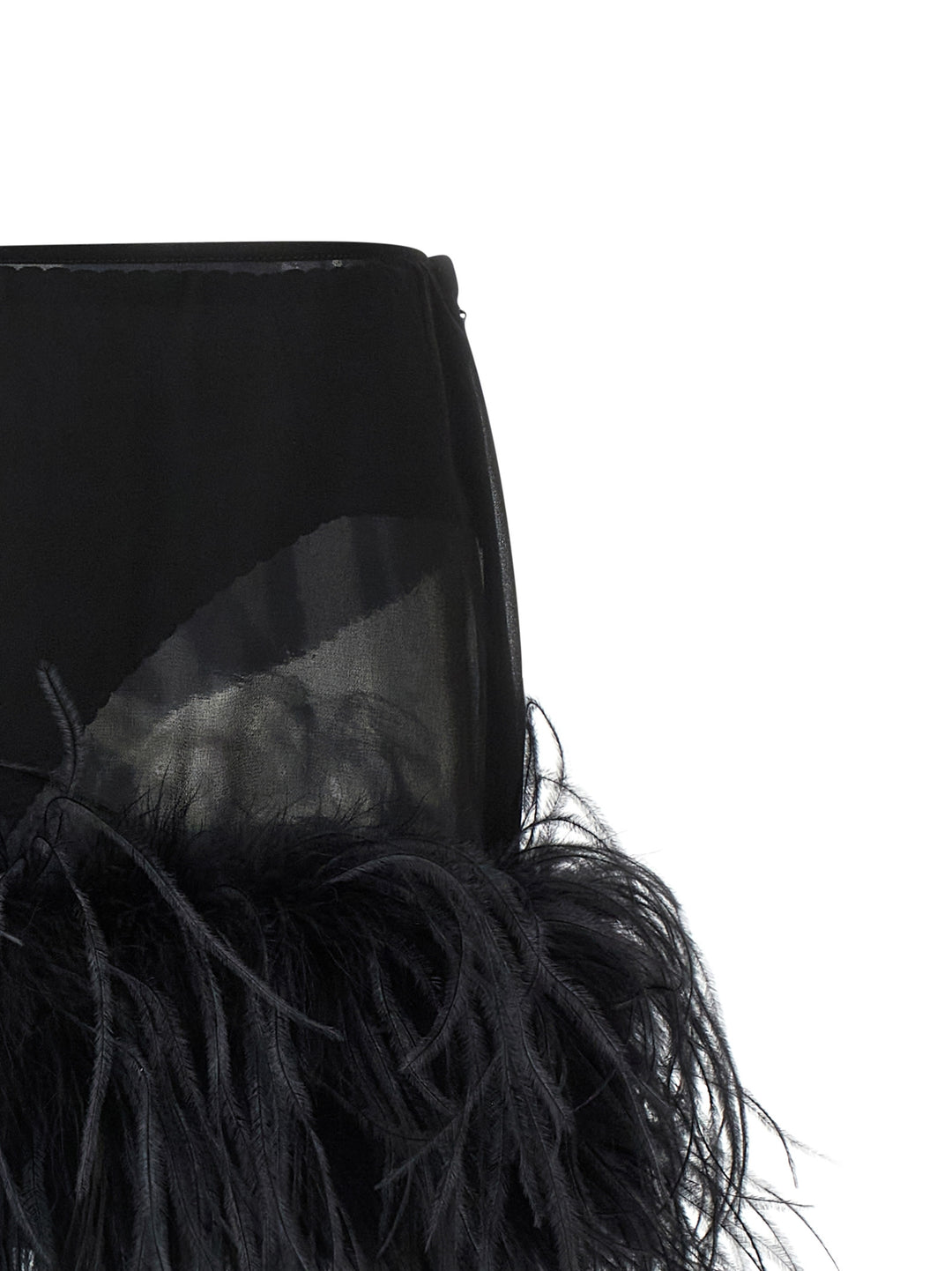 The Attico Feather Skirt Skirts - Black | 7cb3e23287e1f42f6c897ccd94076c4f514f3e0a