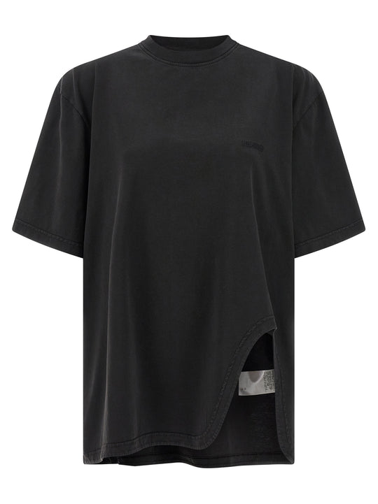 Shaped Split T-Shirt Black